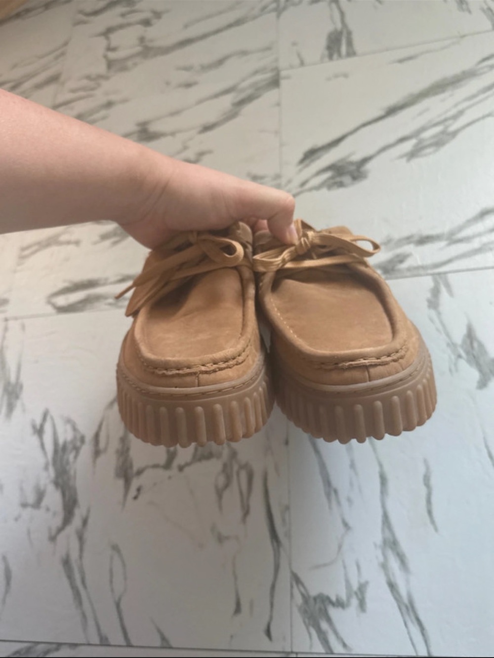 Women’s Clarks Platform Creeper Loafers in Tan Torhill - Picture 6 of 11